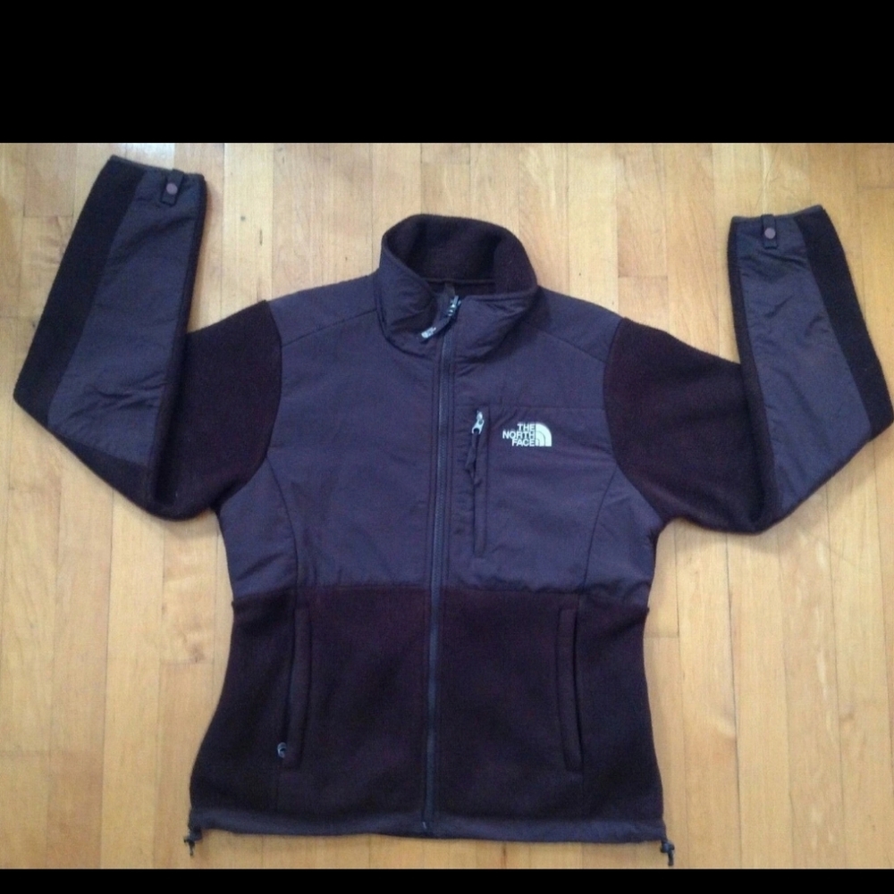 THE NORTH FACE Women's Small Brown Denali Fleece Jacket Pockets